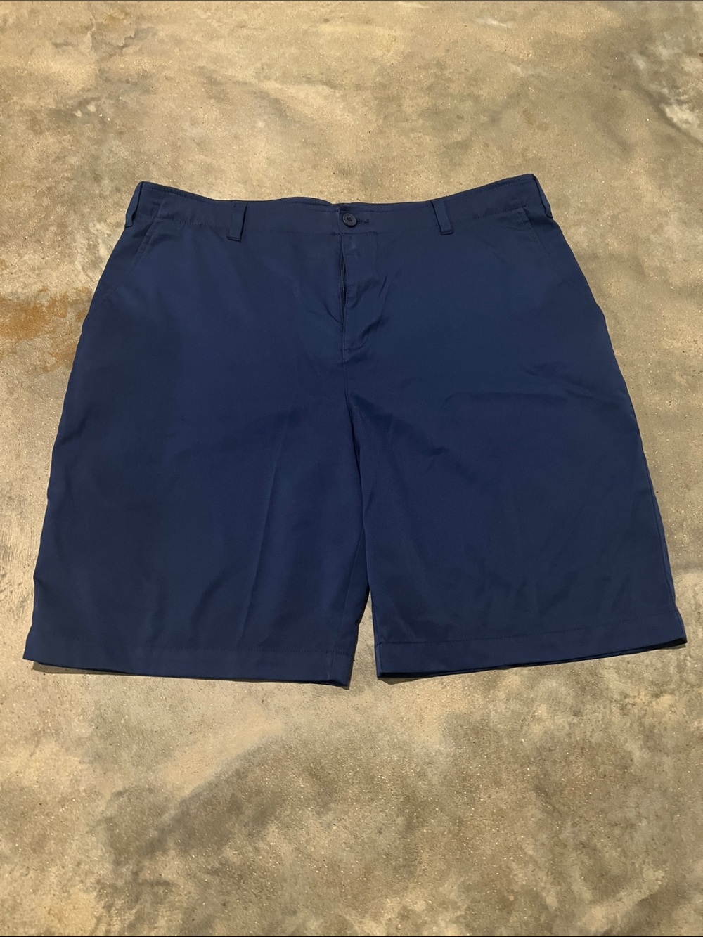 bcg Men's Navy Flat-Front Performance Shorts